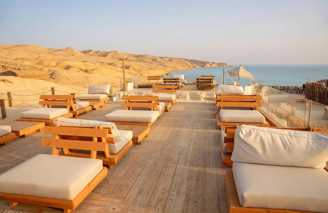 Large OZIREA lounge deck overlooking the Red Sea